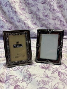 📍Set of 2 Burnes Of Boston Silver-Tone Decorative Picture Frames